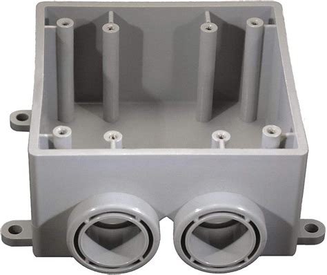 weatherproof electrical box 2-gang 2-inlet pvc|Cantex Weatherproof Electrical Box, 2.